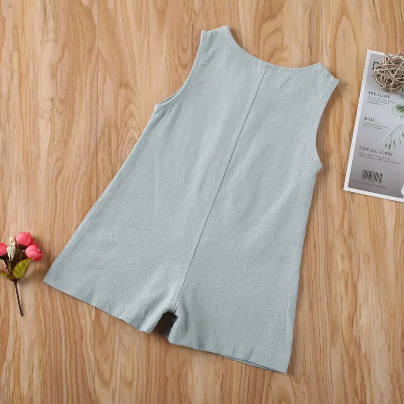

US Infant Baby Boy Girl Sleeveless Romper Cotton Jumpsuit Outfits Sunsuit