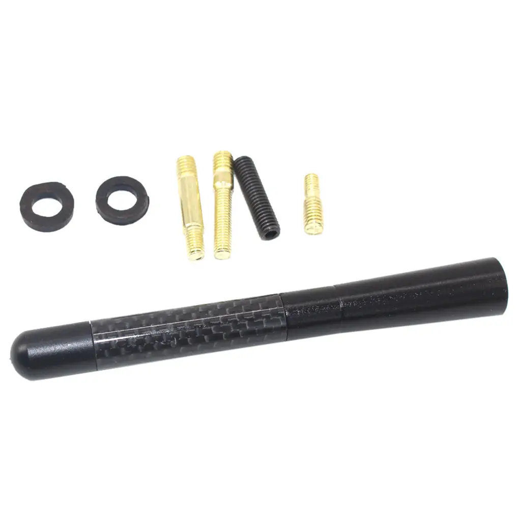 

4.7inch/12cm Car Antenna Carbon Fiber for Radio FM AM Car Styling Short Carbon Aerials Universal Replacement