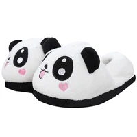 super sprouting peach women panda slippers cartoon plush thickening home slippers home lovely winter warm cotton slippers