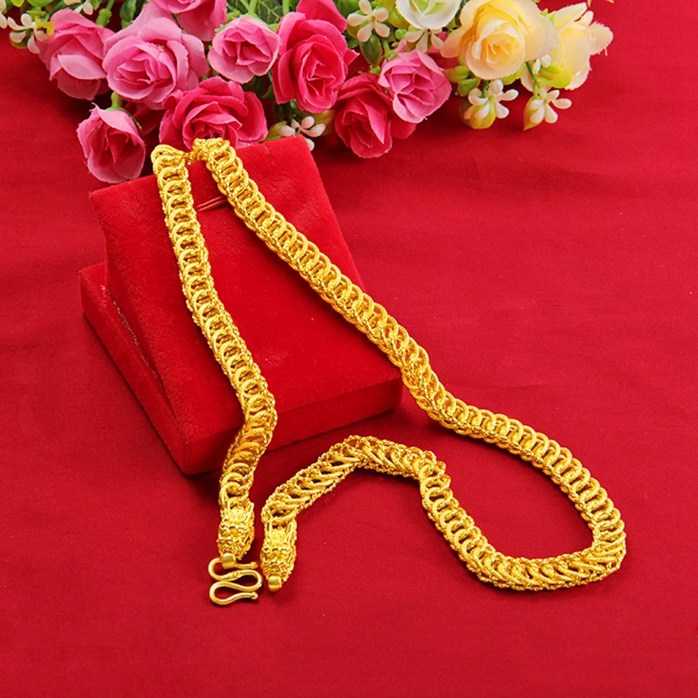 

Mesh Necklace/Bracelet Men Jewelry Yellow Gold Filled Classic HIp Hop Fashion Gift