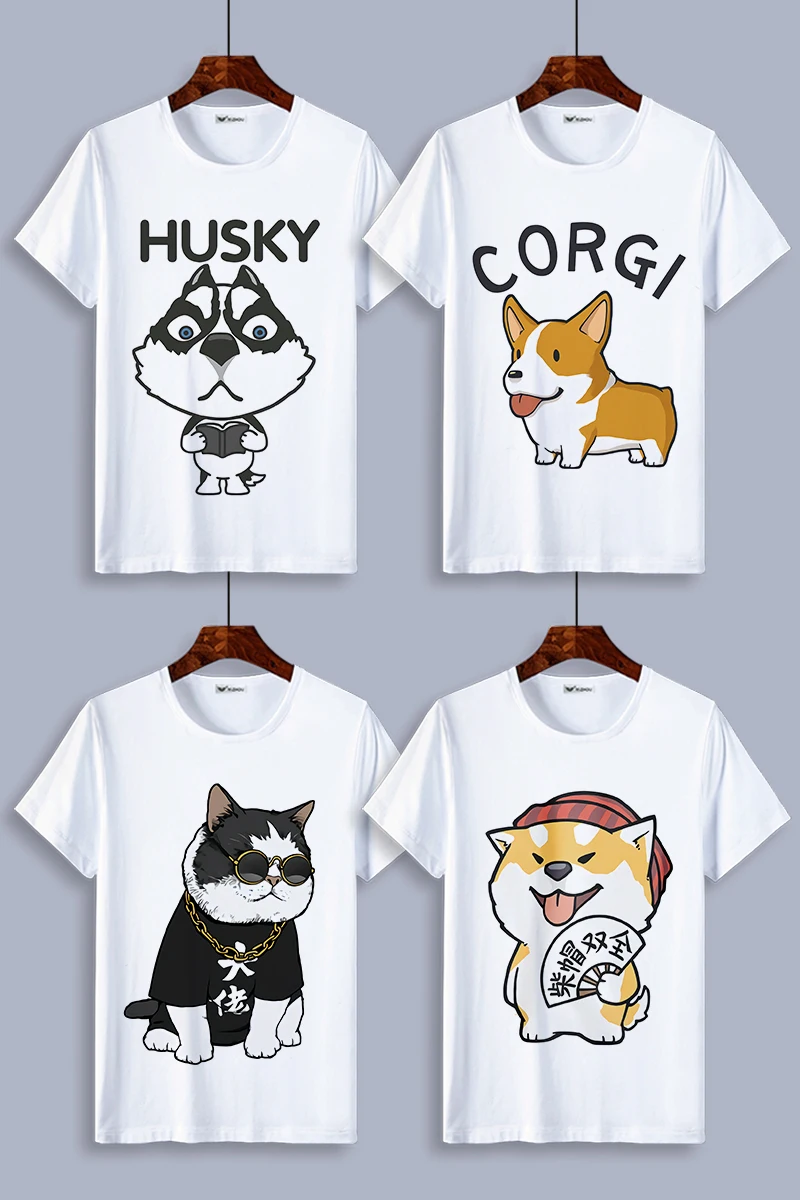 Футболка с Хаски Кошка Косплей Shiba Лисья Секретная служба (Inu узор II Ha популярная