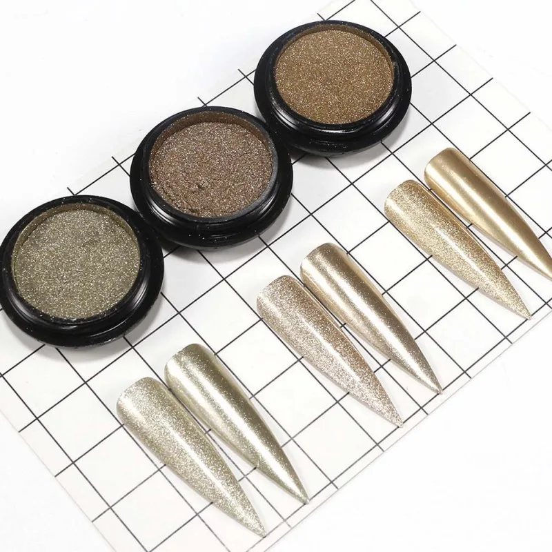 Блеск для ногтей Мерцающий Порошок Для Ногтей Стойкий Блестящий порошок дизайна