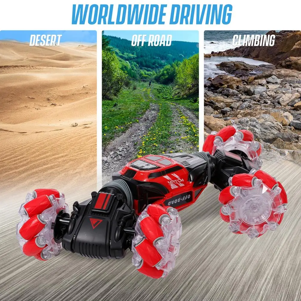 Набор 4WD RC Stunt автомобилей часы жест Сенсор Управление деформируемая игрушка
