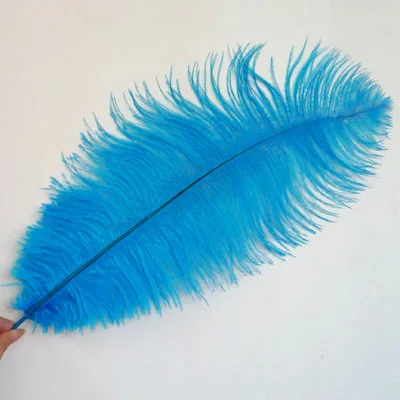 Lake Blue Украшения из перьев 10 шт 55-60 см красочные страусиные перья сценические реквизит Свадебная Цветочная одежда с рисунком маски украшения - Цвет: Lake Blue