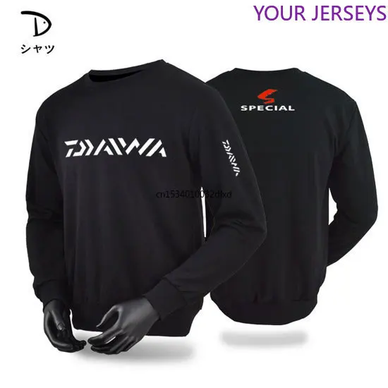 

2021 Thermal Fishing Sweater DAWA Thickening Winter Fleece Fishing Jersey Breathable Anti-uv Sun Long Sleeve Fishing Sweatshir