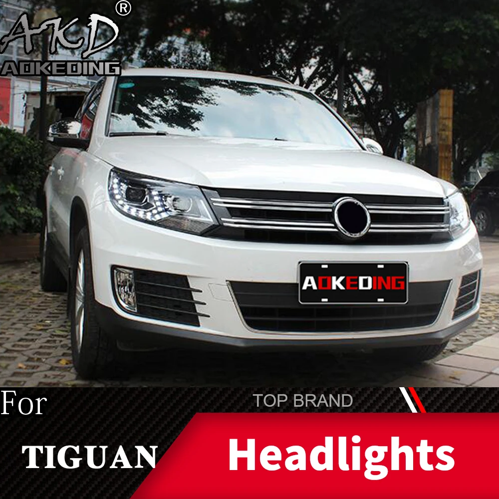 Фара для автомобиля VW Tiguan 2013 2016 фары Противотуманные Дневные ходовые огни DRL H7