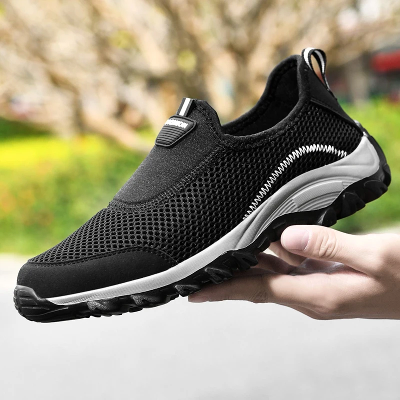 

Summer Men Sneakers Lightweight Sport Running Shoes Breathable Mesh Jogging Sneakers 2021 Slip on Casual Walking Shoes for Men