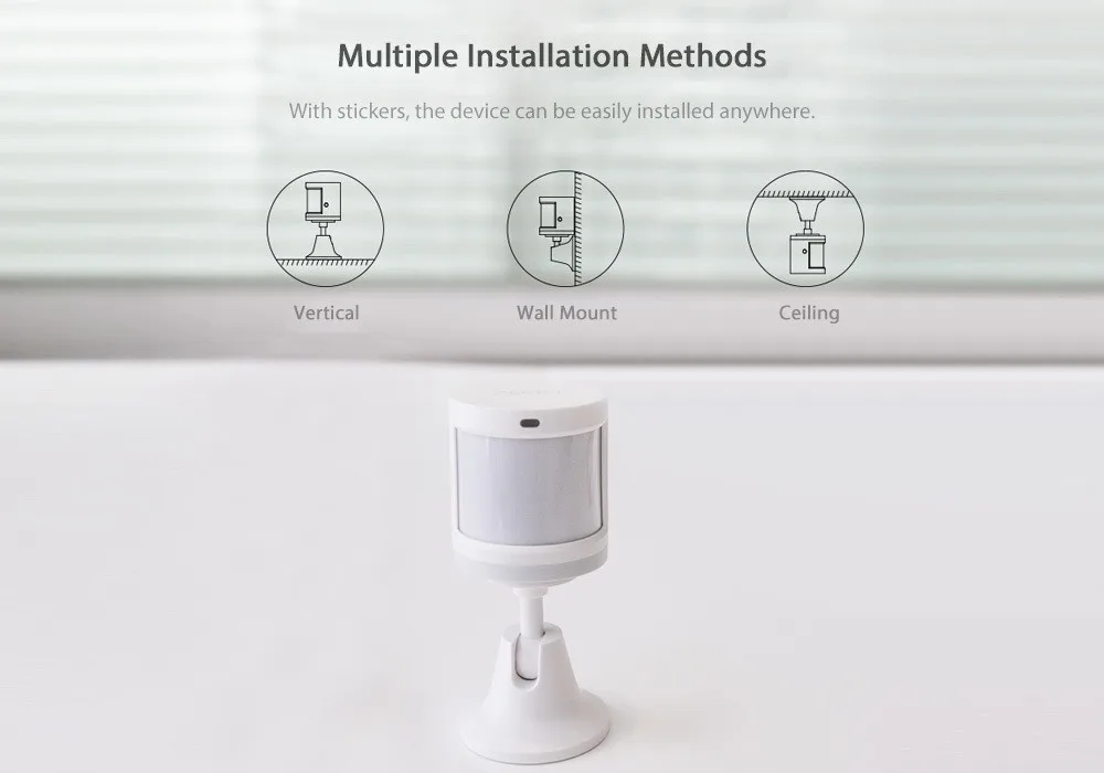 Xiaomi Aqara умный датчик человеческого тела Zigbee беспроводное соединение Встроенный светильник датчик интенсивности s рабочее приложение Contral