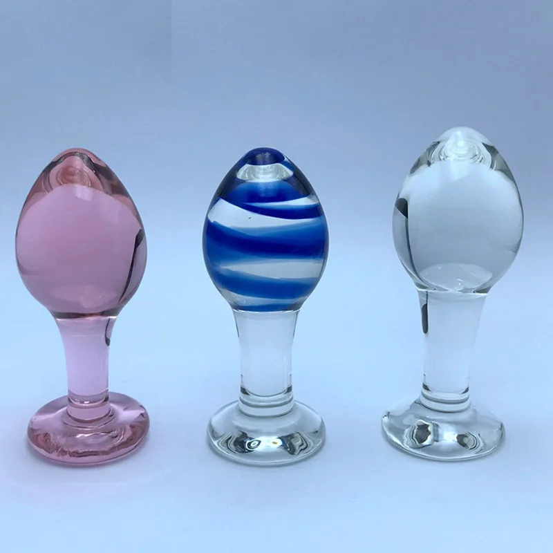 Анальная пробка из стекла Pyrex стеклянная для пениса эротические игрушки анальный