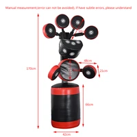 GBQ612 Vertical Standing Boxing Target Multi-Point Punching Bag Fitness Decompression Steel Pipe  Sponge Kick Boxing Equipment