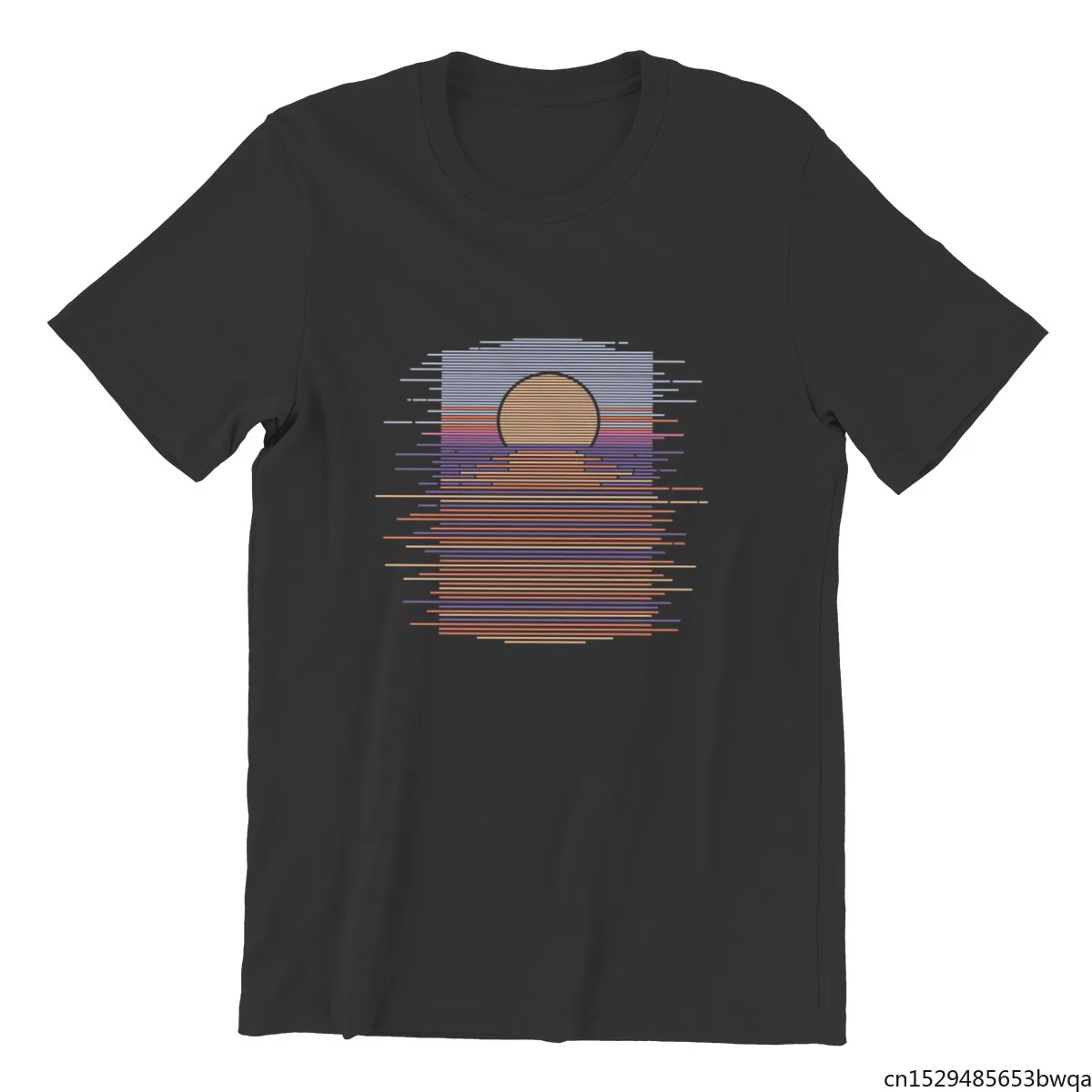

Супермягкая футболка HORIZON SUNSET, новинка 2021, винтажная мужская одежда унисекс, футболка унисекс