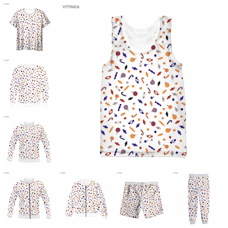 

Новинка, футболка vitinea с 3d-рисунком в виде звёздочек, свитшот, худи на молнии, тонкая куртка, брюки, четыре сезона, Повседневная Q03