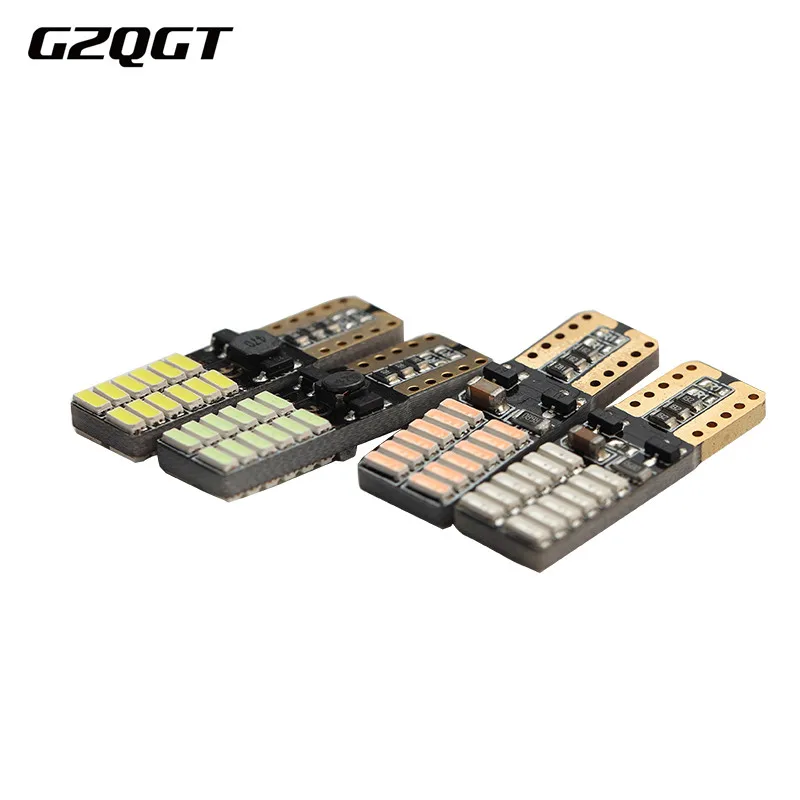10 шт. Авто W5W светодиодный T10 Canbus 24 smd фонарь для автомобиля передний боковой