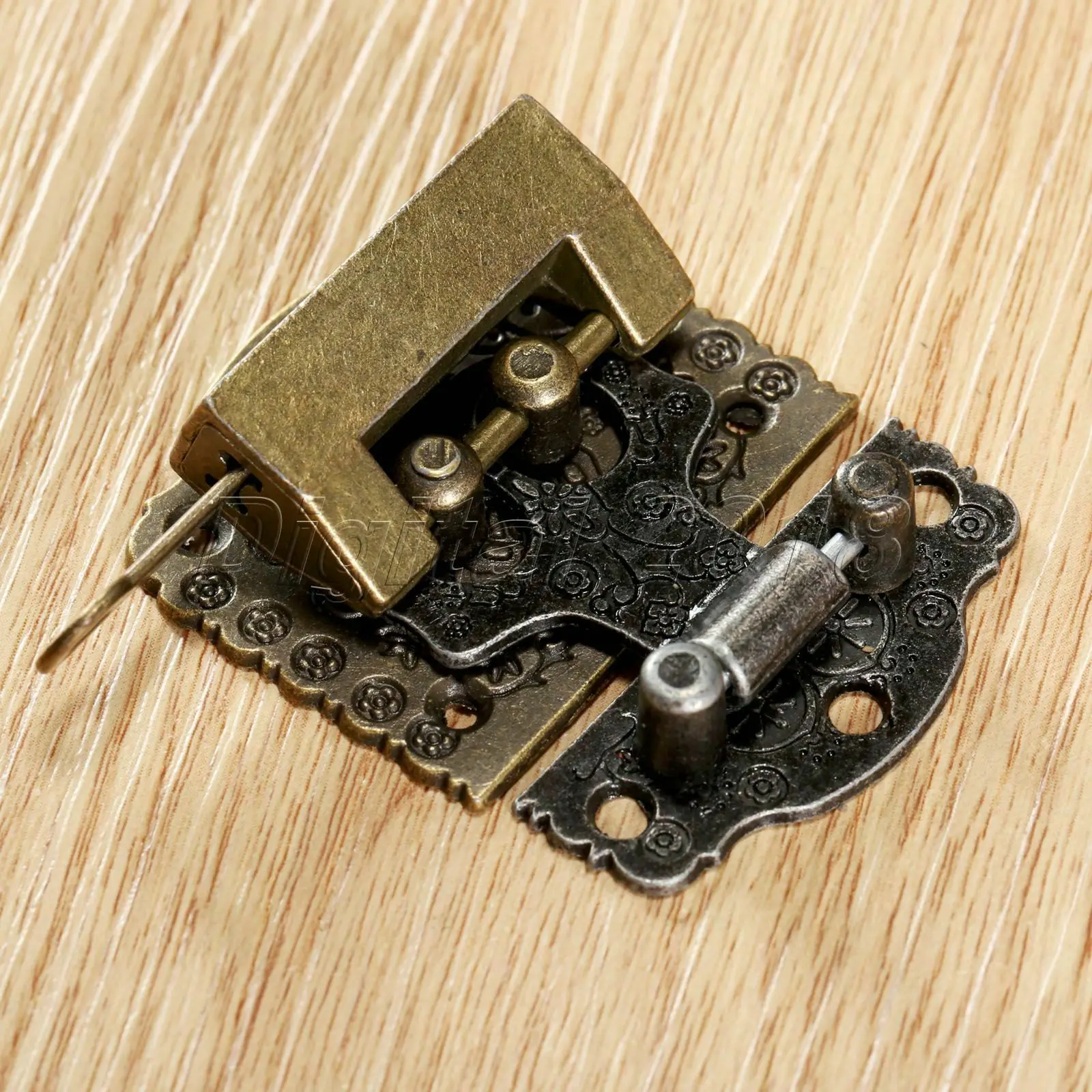 1 шт. антикварная бронзовая мебель петли для шкафа ювелирные изделия деревянный