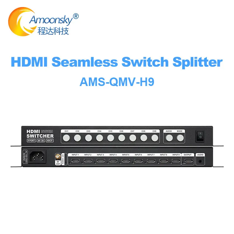 

4K HDMI 9x1 multi-viewer switcher 9 in 1 out seamless switch 9x1 multiviewer picture for LCD LED
