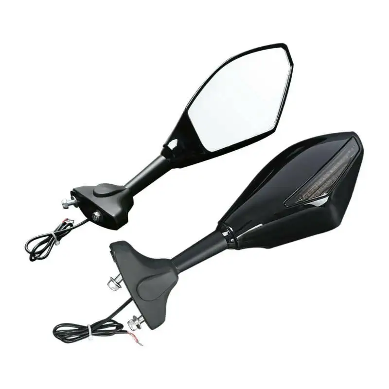 Зеркало заднего вида из углеродного волокна со светодиодным сигналом для