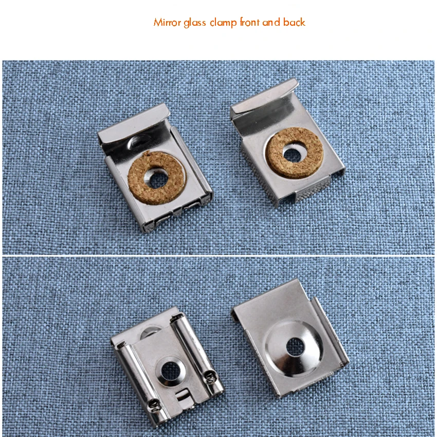 

4PCS/Set Metal Glass Shelf Bracket Wall Mounted Glass Support Clip 4-6mm Mirror Holder Glass Clamp for Bathroom Cabinet