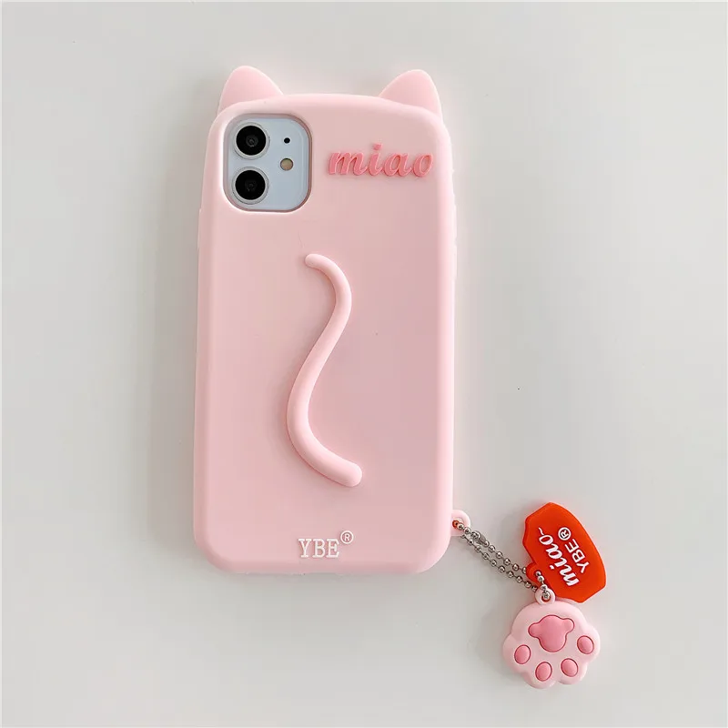 

For iphone 12 Case,Cute Cat Case For iphone 12Pro Case,Soft Silicone Protective Phone Cover For iphone 11/XR/XS/7/8/12Pro Max