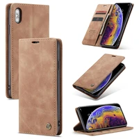 case for iphone xs max luxury leather magnetic wallet phone credit card flip cover stand shockproof cover for iphone xs max