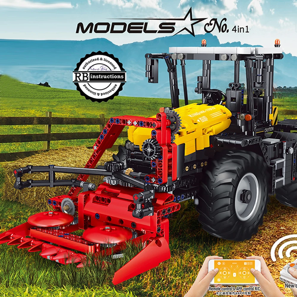 

Building Block Bulldozer Rc Track Model Remote Control Trucks Mini Excavator Mould King Toys for Children