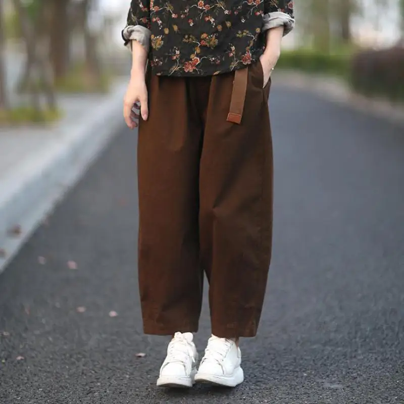 Штаны-шаровары женская одежда для отдыха новинка 2019 осенние брюки повседневные