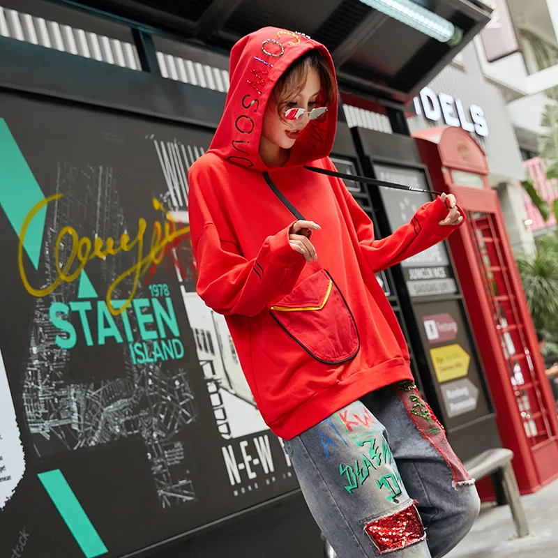 Max LuLu/ модная женская осенняя одежда в Корейском стиле в стиле панк женские толстовки с капюшоном винтажная женская спортивная фуфайка с вышивкой