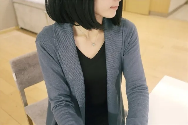 Длинный вязаный кардиган Женская одежда 2020 корейский свитер кардиганы женские