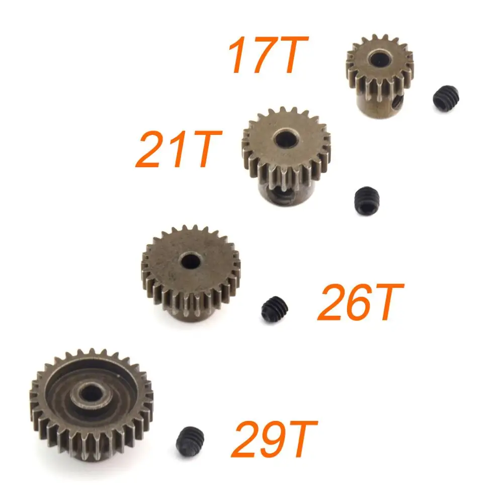4 шт. 21T/29T/17T/26T стальной мотор шестерни части аксессуары для HSP 94111 94123 1:10 RC
