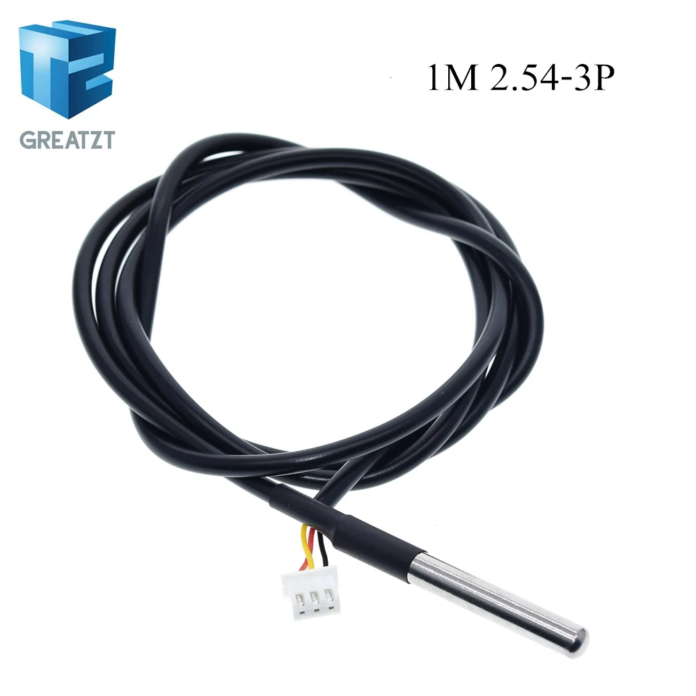 GREATZT DS18B20 из нержавеющей стали посылка 1 2 3 м водонепроницаемый 18b20 кабель