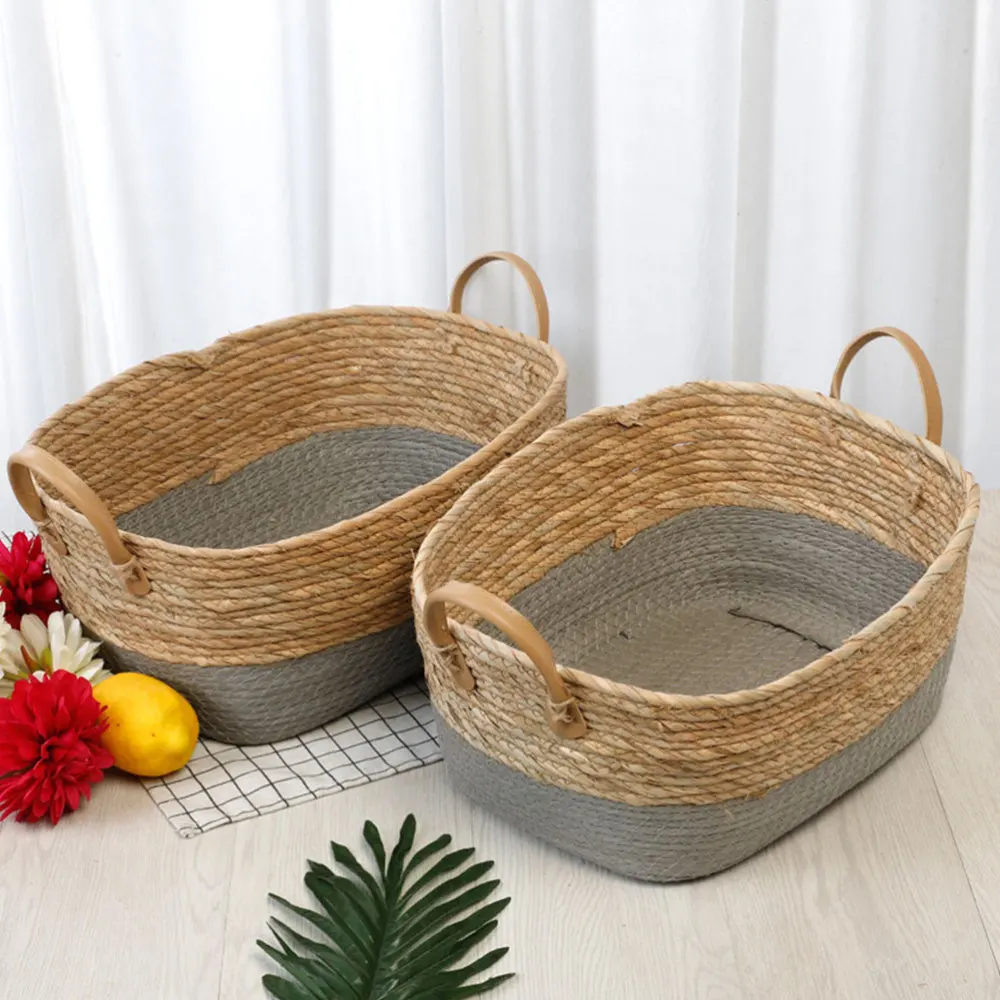 

1Pc Household Wicker-woven Basket Dessert Storage Basket for Home Storage