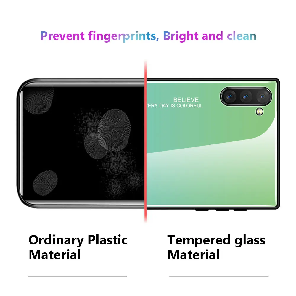 Чехол Floveme из закаленного стекла с градиентом для Samsung A50 A40 S10 Note 8 9 10 Pro S8 S9 S10e Plus