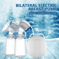 electric double breast pump breastfeeding painless portable strong suction electric breast pump with lithium battery breast pump