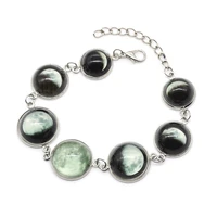 creative fashion new jewelry luminous moon phase cycle glass ball bracelet
