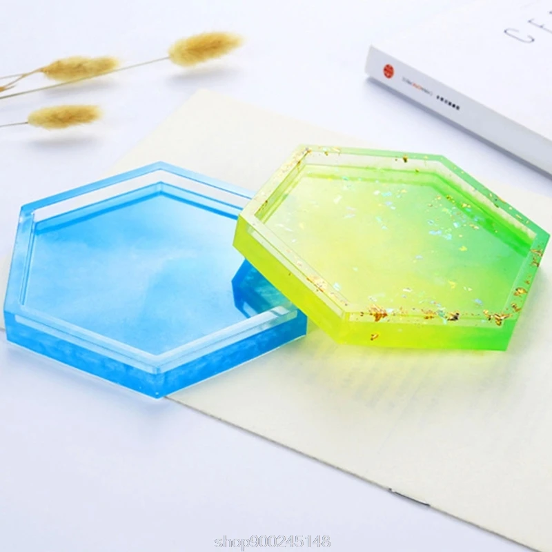 

1 Set Crystal Plant Pot Pen Candle Soap Holder Resin Mold Coaster Ashtray Casting Silicone Mould DIY Crafts D09 20 Dropship