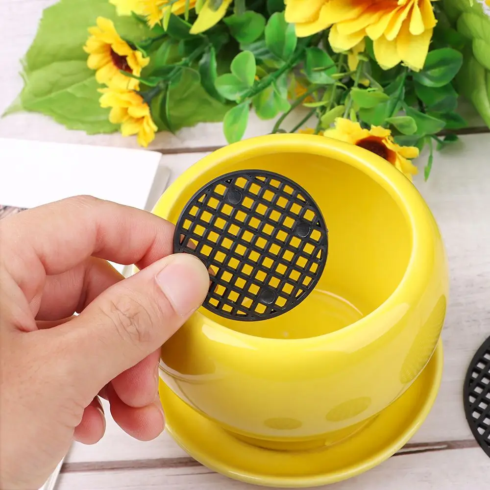 

Round Mesh Mat Plastic Garden Supply Anti-corrosion Leak-proof Flowerpot Gasket Grid Bottom Pads 10Pcs