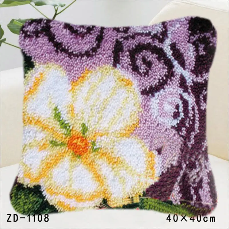 Подушка цветок вязание защелка крючок ковер подушка наборы рукоделия вышивка
