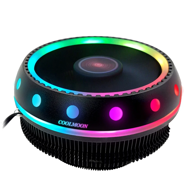 COOLMOON UFO RGB CPU кулер радиатор светодиодный 12 В для AMD PC Процессор Настольный