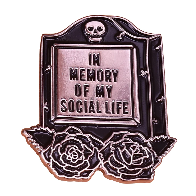 В памяти моей социальной жизни надгробия значок Готический Юмор