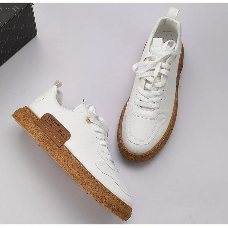 

2021 Spring Autumn New Men's Casual Lace-up Shoes British Style Breathable Waterproof Anti-odor Hard-wearing Size 39-44