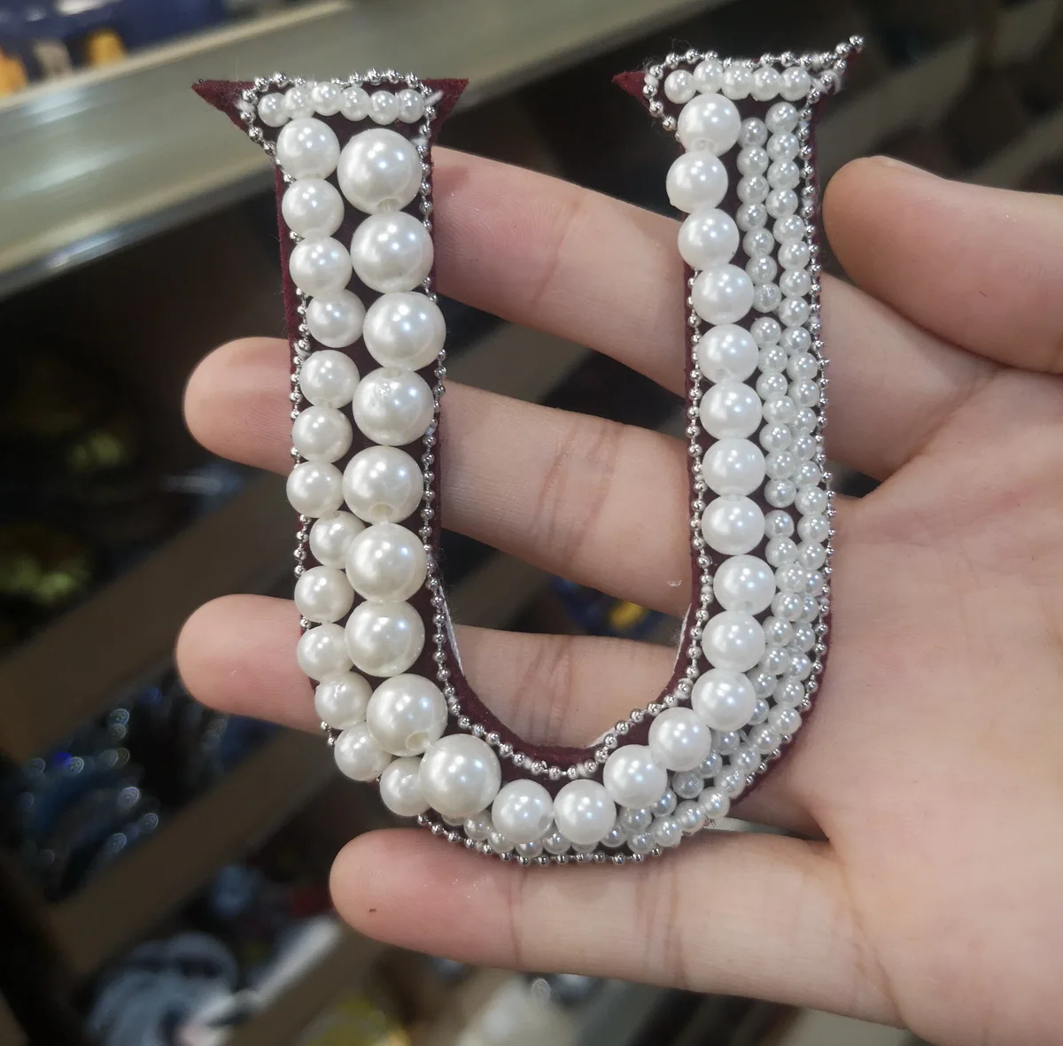 GUGUTREE вышивка нашивка с надписью вышитые блестками расшитое бисером письма патчи