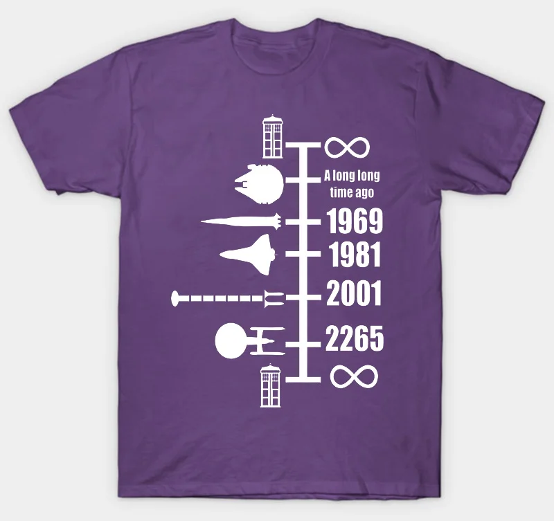 Космический корабль Timeline Футболка-вдохновлен Doctor Who Star Trek Funny - Цвет: Фиолетовый