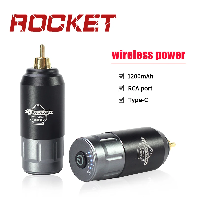 Wireless Tattoo Pen Machine Kit Rocket Mini Power Battery Rotary Short Set with Permanent Makeup Gun Tattoo Power Supply