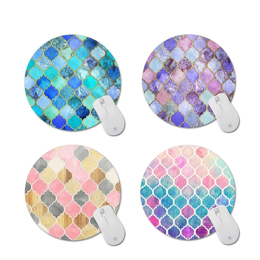 Новый офисный коврик для мыши милый круглый резиновый нескользящий мягкий