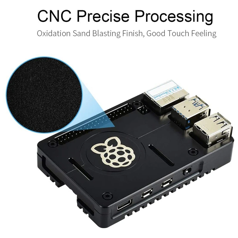 Чехол Waveshare из алюминиевого сплава для Raspberry Pi 4 с точной обработкой и