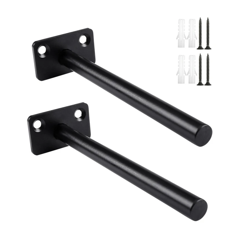 

2pcs/set T-shaped Invisible Wall-mounted Shelf Support Rack Fix Floating Bracket