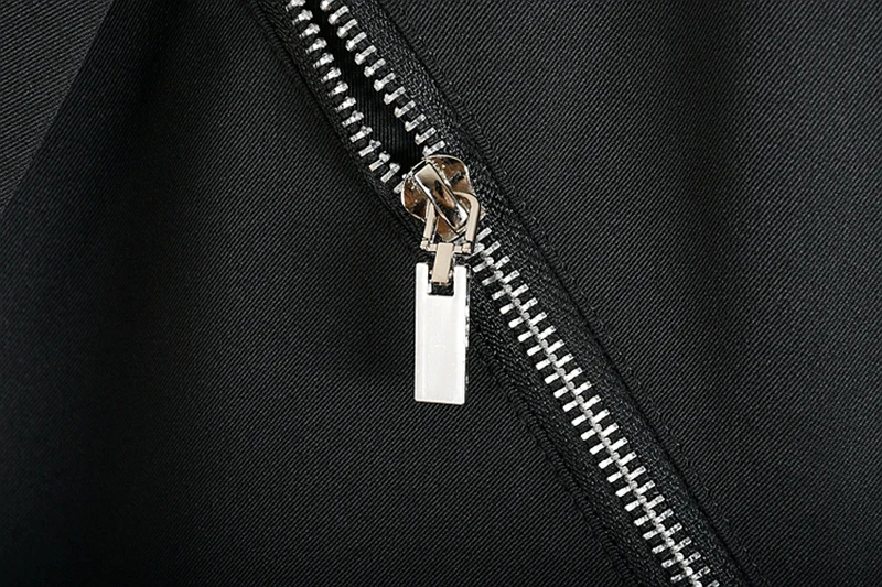 

IEQJ Women White Zipper Plus Size Blazer New Notched Long-sleeved Loose Fit Jacket Fashion Trend Spring And Autumn 2021 3D0352