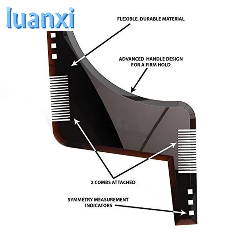 Новая двухсторонняя борода формирующая стиль Борода расческа Для мужчин