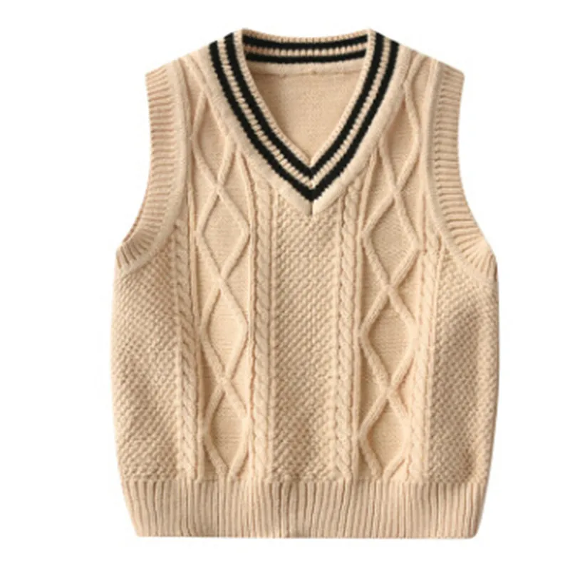 2020 Новый Модный повседневный детский жилет вязаный свитер без рукавов с