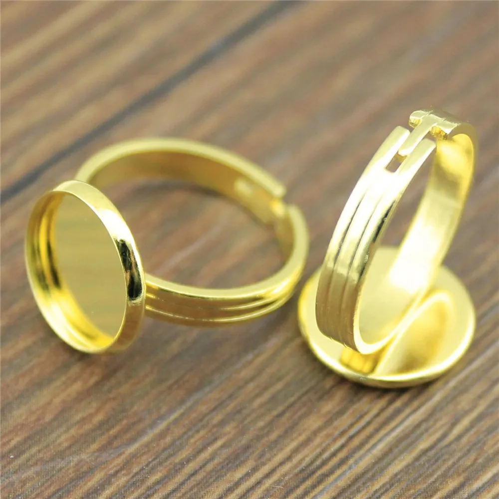 

Pendants for jewelry wholesale 12mm Round ring setting 5pcs