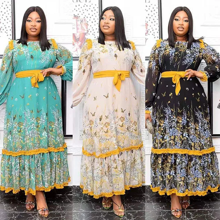 

Африканская одежда, женское платье с принтом, летние свободные длинные платья с длинным рукавом, традиционные женские халаты, праздничные н...